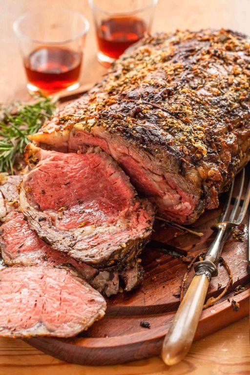 Herb-Marinated Rib Roast with Garlic Butter