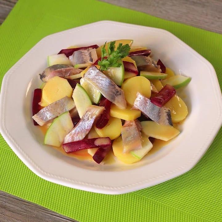 Herring and Apple Salad with Mustard Dressing