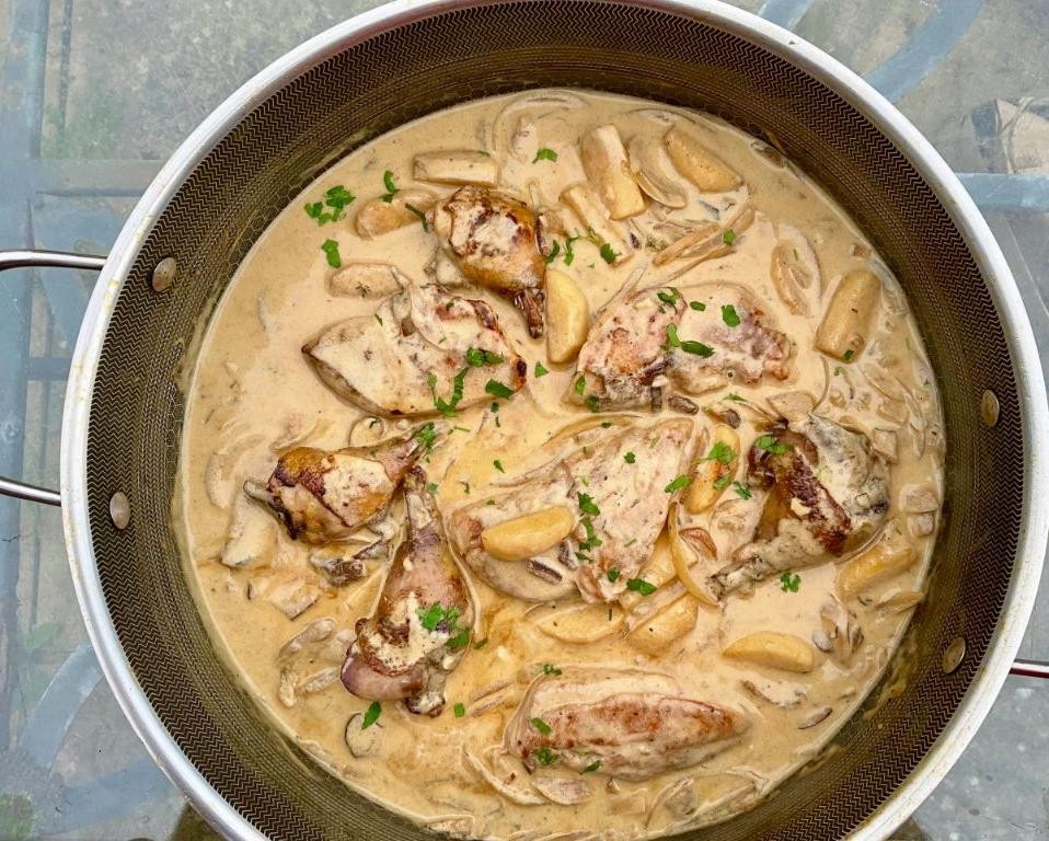 Hibachi Pheasant with Apple Cider Glaze