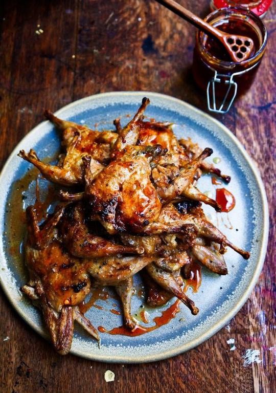 Hibachi Quail with Honey Glaze