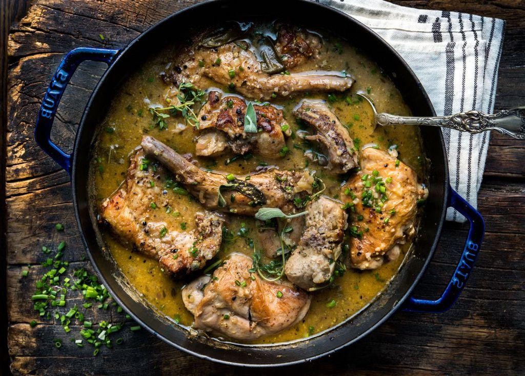 Hibachi Rabbit with Mustard Sauce