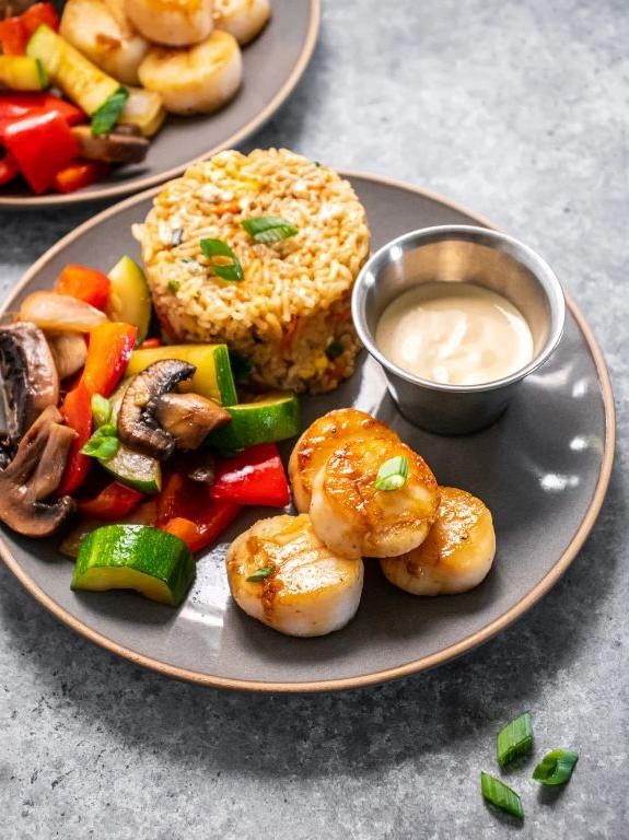 Hibachi Scallops with Ginger Sauce