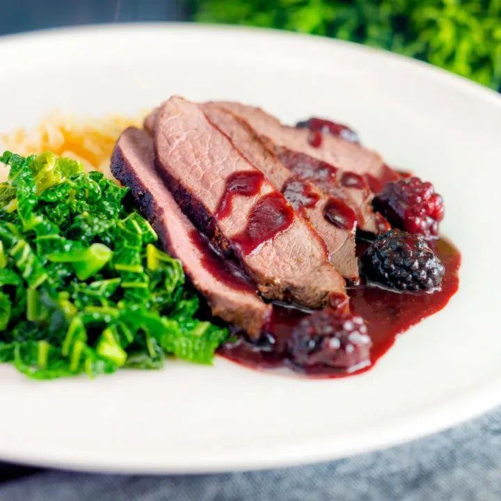 Hibachi Wild Boar with Berry Sauce