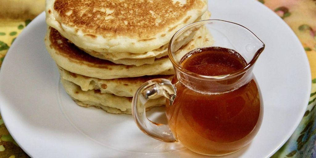 Homemade Pancakes with Syrup