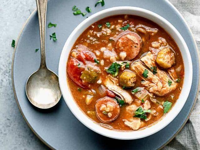 Homestyle Crockpot Chicken Gumbo Soup