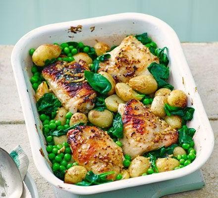Honey Mustard Glazed Spring Chicken