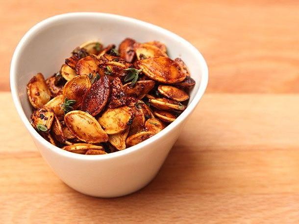 Honey Mustard Roasted Pumpkin Seeds