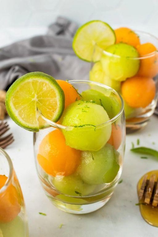 Honeydew Melon Balls with Lime Zest