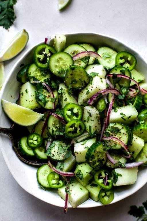 Honeydew and Cucumber Salad