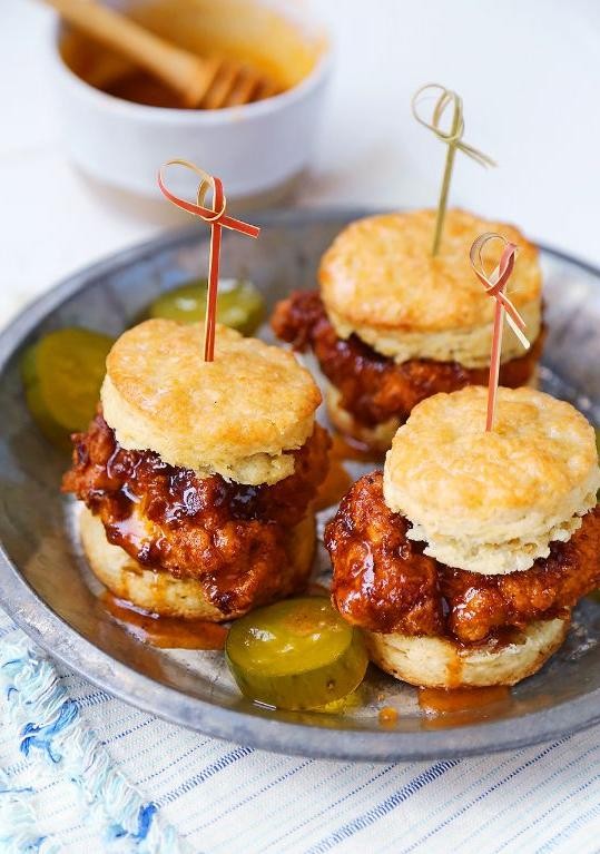 Hot Honey Chicken Biscuits