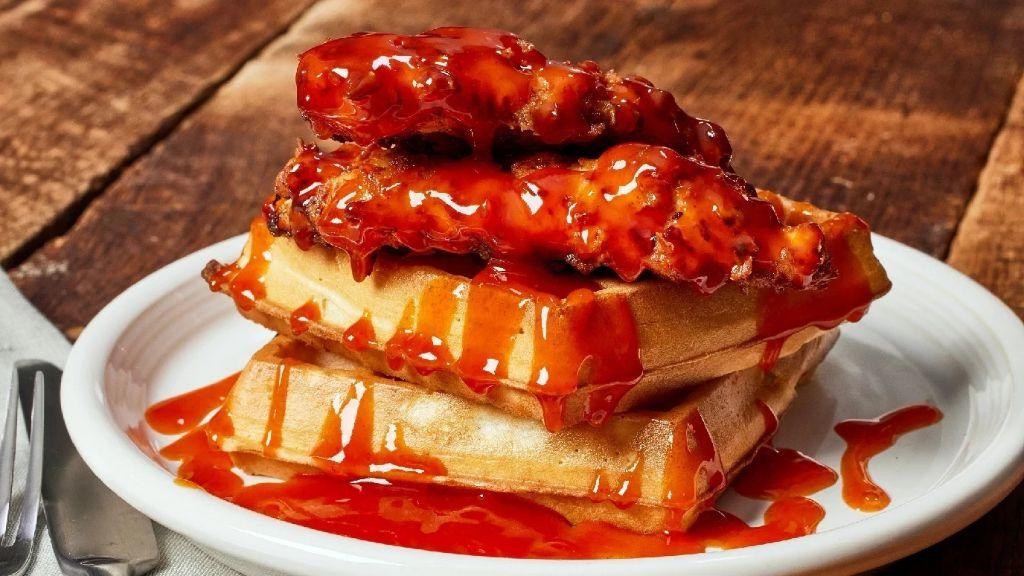 Hot Honey Chicken and Waffles