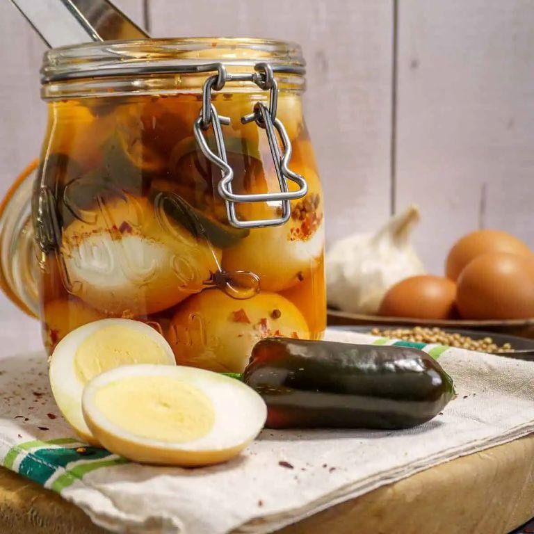 Hot Honey Pickled Eggs