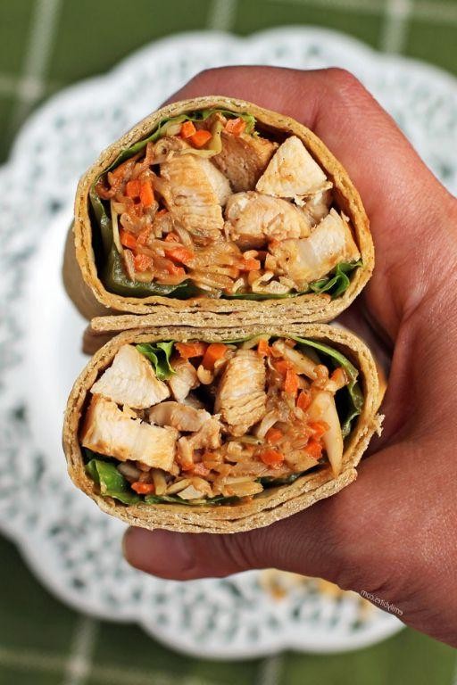 Hungryroot Thai Peanut Chicken Wraps