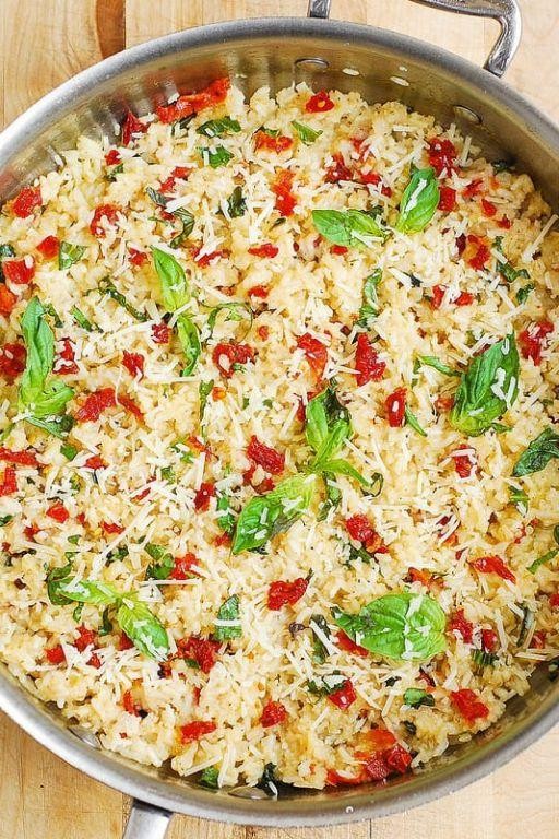 Italian Rice Salad with Sun-Dried Tomatoes and Basil