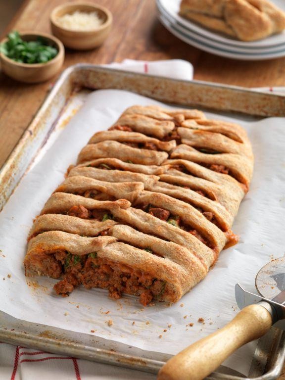 Italian Sausage and Ground Beef Calzones