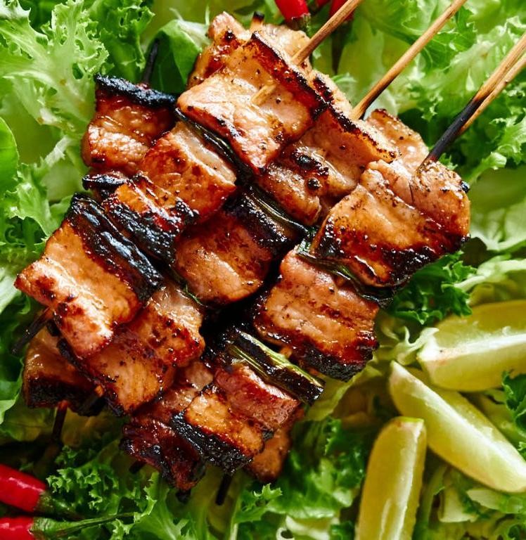 Japanese Pork Belly Skewers