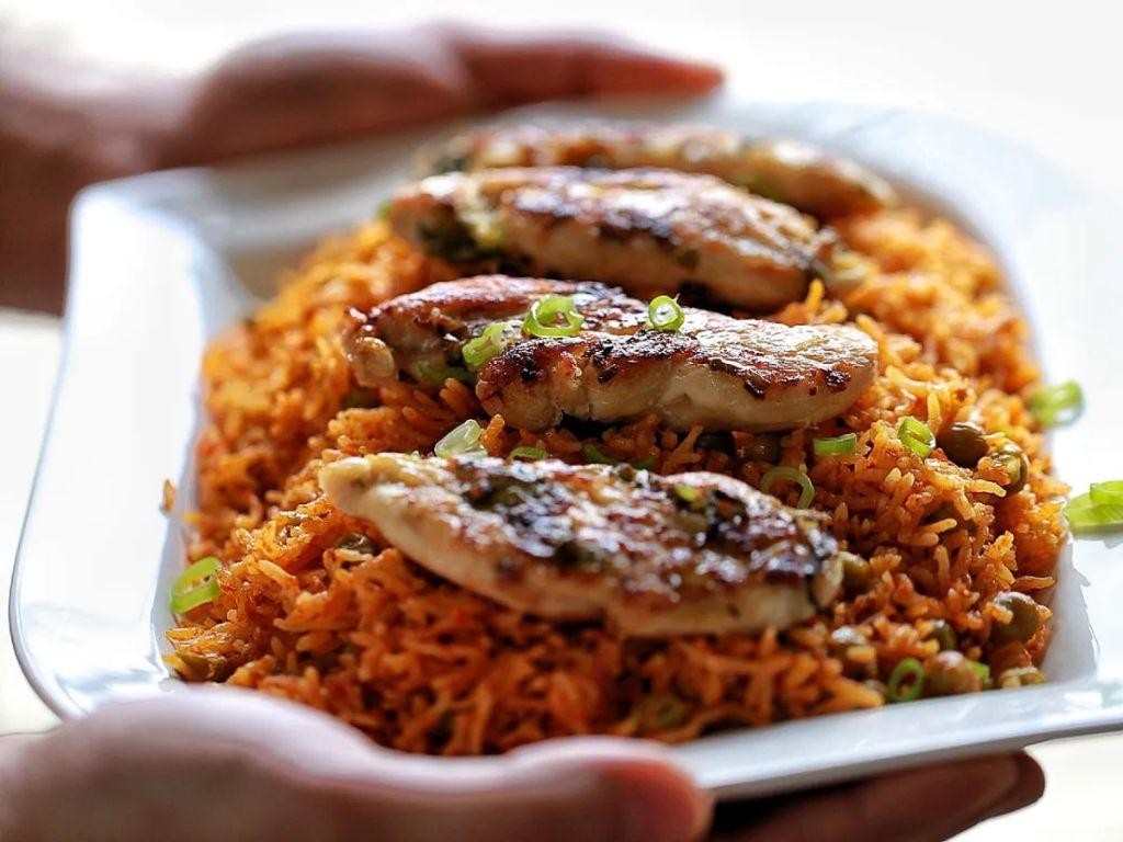 Jollof Rice with Grilled Chicken