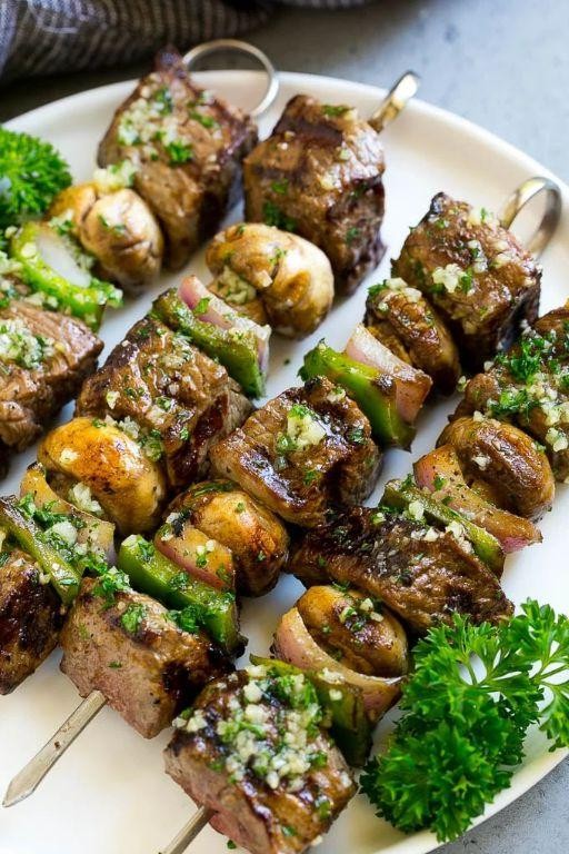 Keto Beef Kabobs with Garlic Butter