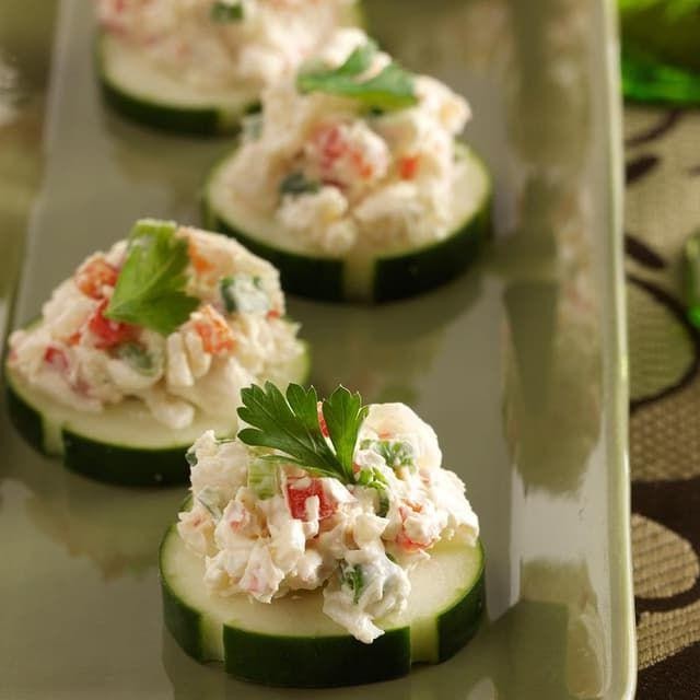Keto Crab and Cucumber Bites