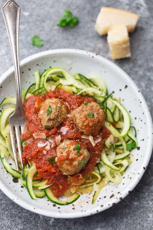 Keto Meatballs with Zucchini Noodles