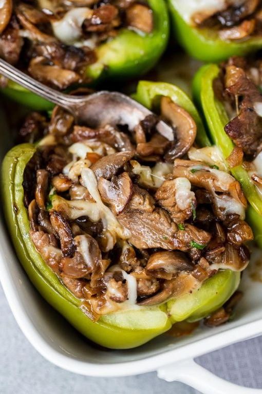 Keto Philly Cheesesteak Stuffed Peppers