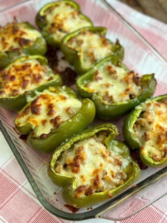 Keto Sausage Stuffed Bell Peppers