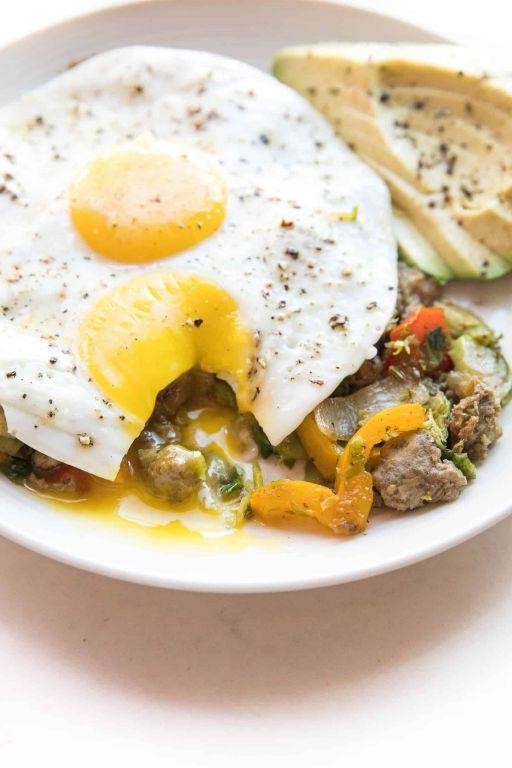 Keto Sausage and Brussels Sprouts Hash