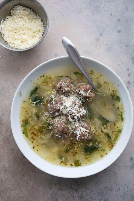 Keto Wedding Soup with Cauliflower