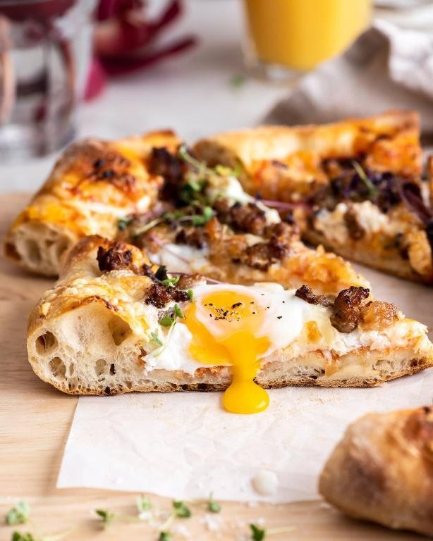 Kielbasa Breakfast Pizza