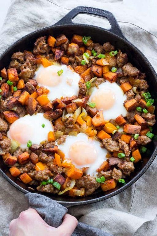 Kielbasa Hash with Sweet Potatoes
