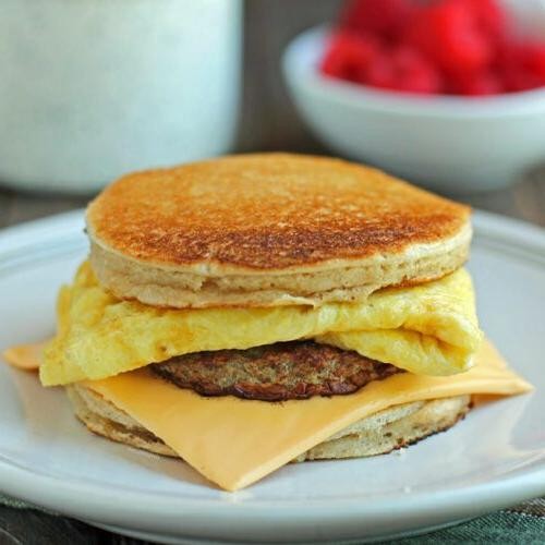 Kielbasa Pancake Sandwich