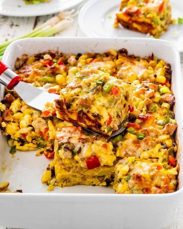 Kielbasa and Potato Breakfast Bake