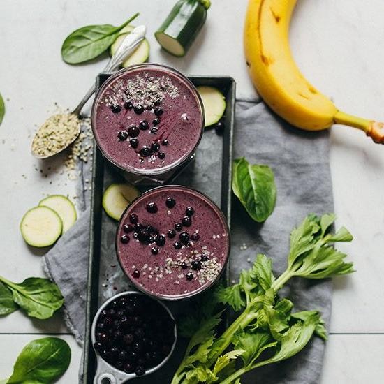 Large Zucchini and Blueberry Smoothie