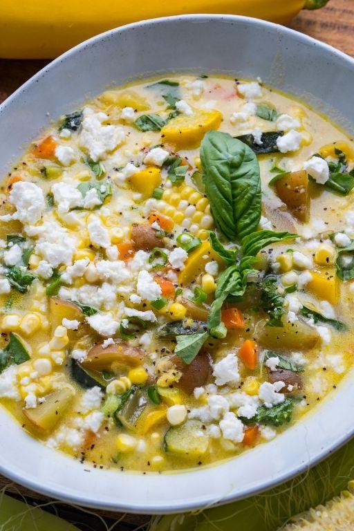 Large Zucchini and Corn Soup