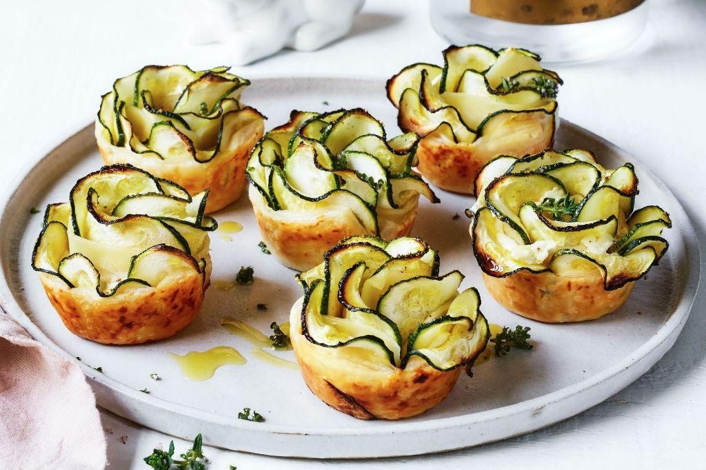 Large Zucchini and Goat Cheese Tart