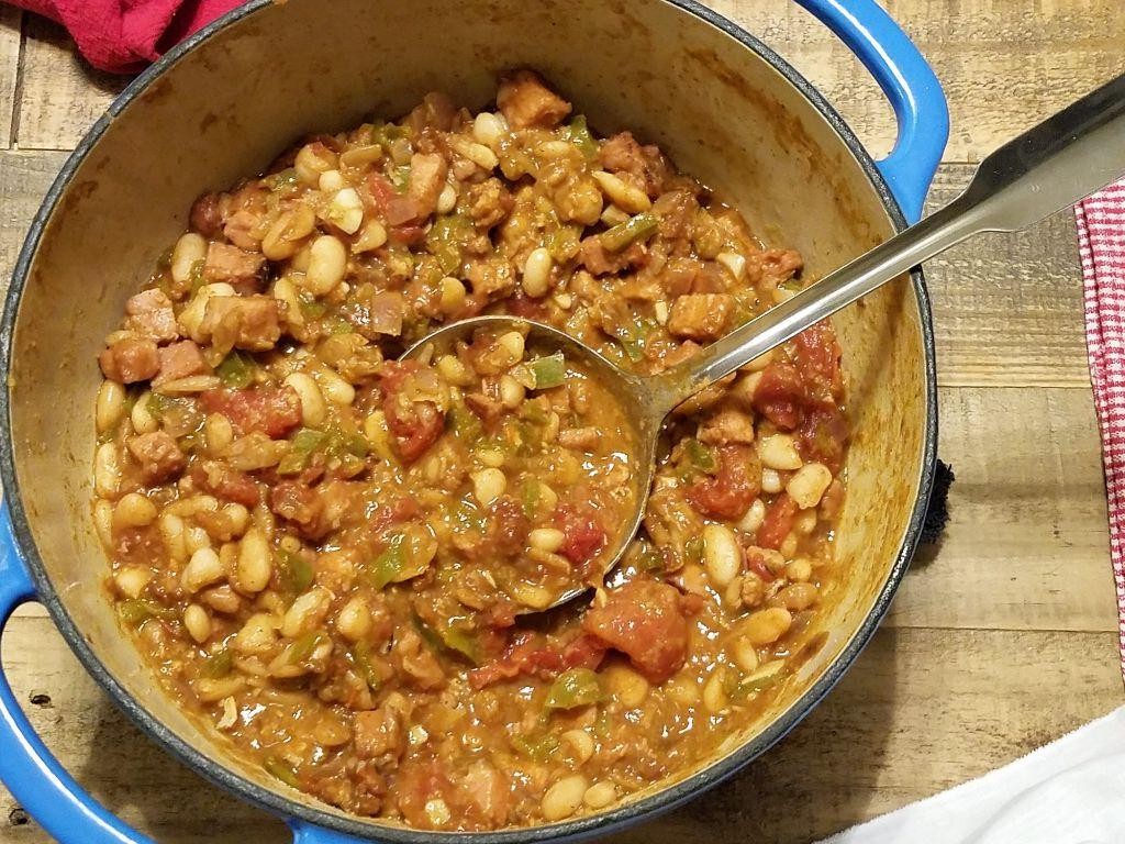 Leftover Ham and Bean Chili