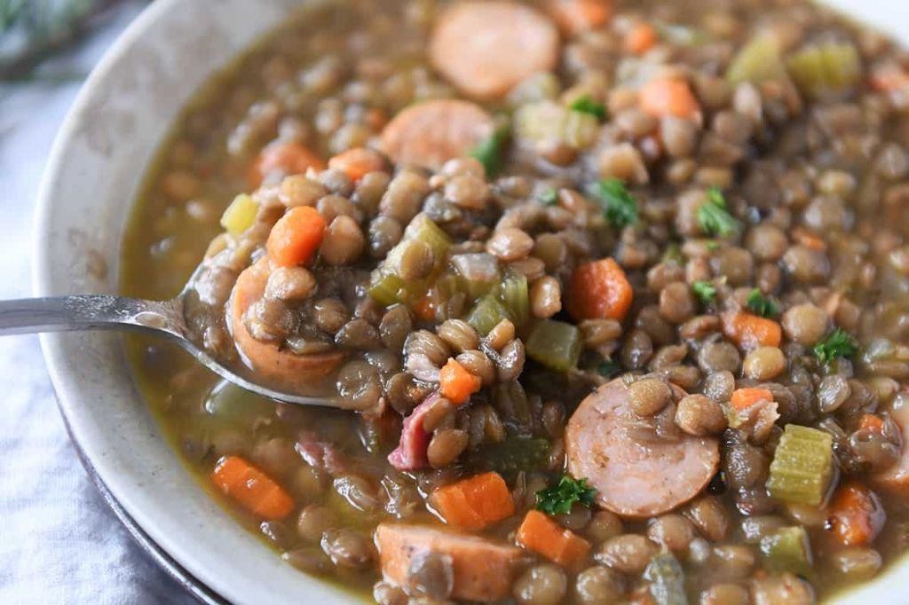 Leftover Ham and Lentil Soup