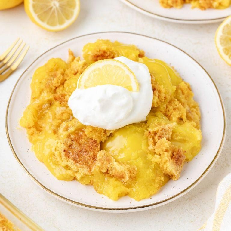 Lemon Almond Dump Cake