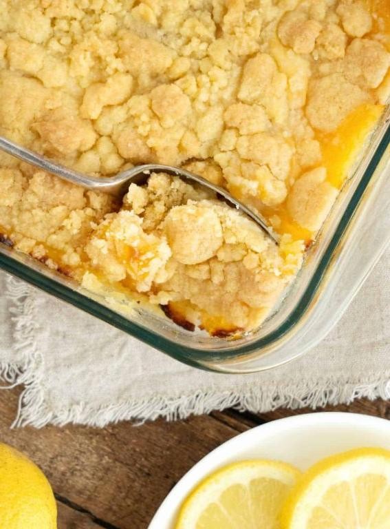 Lemon Cake Mix Cobbler