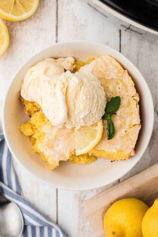Lemon Cake Mix Ice Cream