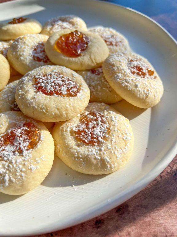 Lemon Cream Cheese Thumbprint Cookies