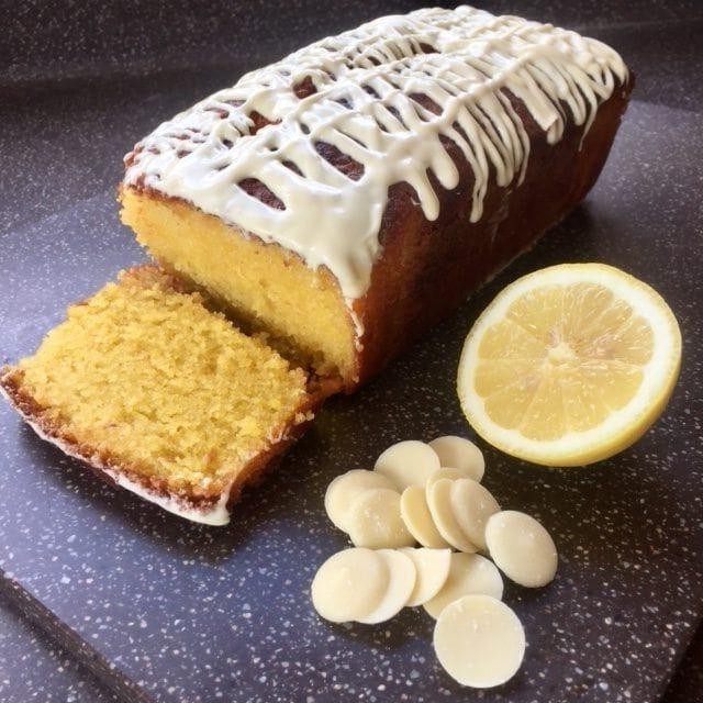 Lemon Drizzle Cake with White Chocolate