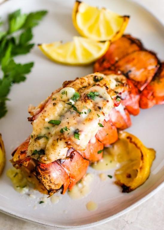 Lemon Garlic Butter Lobster Bake