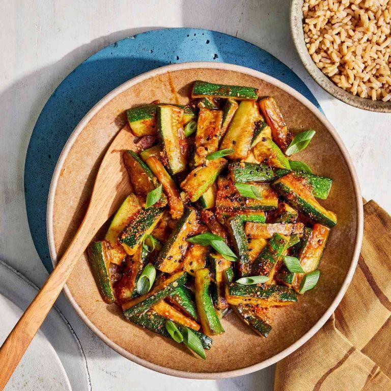 Lemon Ginger Zucchini Stir Fry