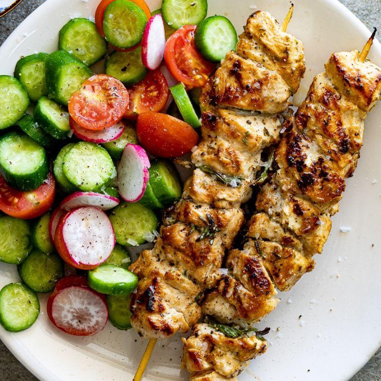 Lemon Herb Chicken Skewers
