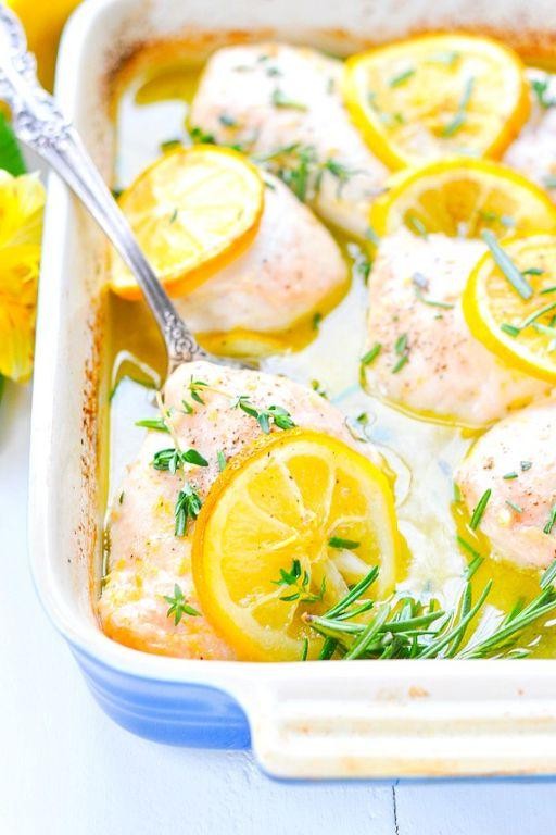 Lemon Herb Dump and Bake Chicken