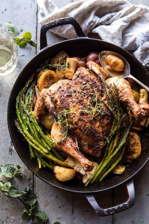Lemon Herb Roasted Spring Chicken