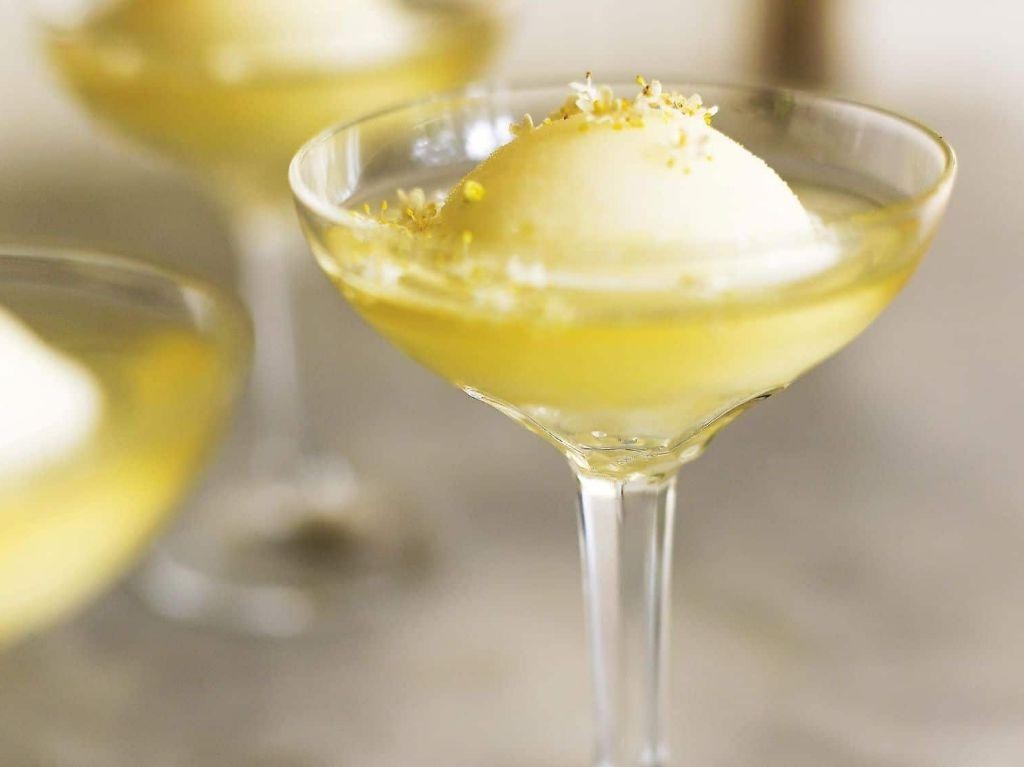 Lemon Sorbet Ice Cream Float