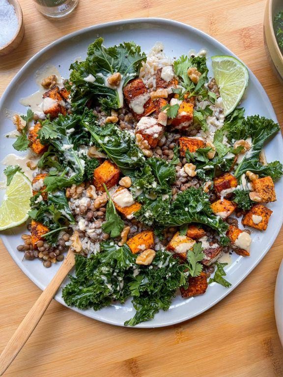 Lentil and Rice Protein Bowl