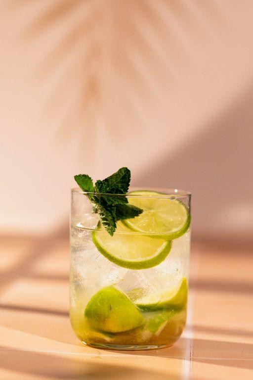 Lime and Mint Caipirinha
